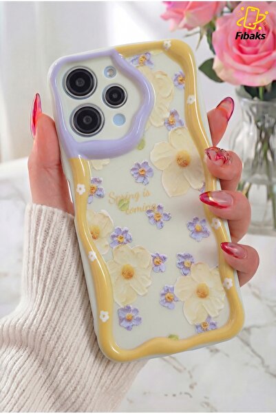 Fibaks Redmi 12 Kılıf Tasarımlı Desenli Kamera Korumalı Papatya Çiçek Renkli ...
