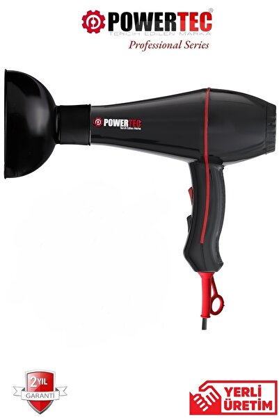 POWERTEC TR-601 + Difüzör Hacimlendirici Başlık Profesyonel Saç Kurutma & Fön...