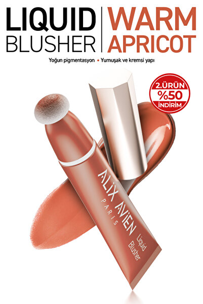 Alix Avien Yoğun Pigmentli E Vitaminli Mat Bitişli Kremsi Likit Allık - Liqui...