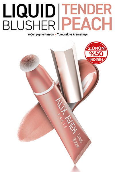 Alix Avien Yoğun Pigmentli E Vitaminli Mat Bitişli Kremsi Likit Allık - Liqui...