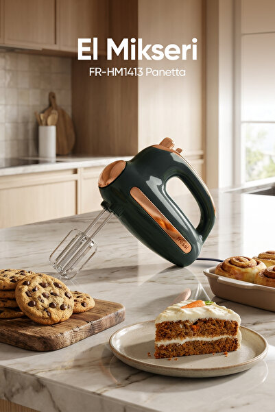 Fressi FR-HM1413 Panetta Hız Ayarlı Yeşil El Mikseri