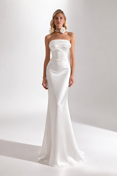 BETTY & SAM DAPHNE ΛΕΥΚΟ ΚΟΡΣ ΚΑΙ ΦΟΥΣΤΑ ΦΟΡΕΜΑ NIKAH