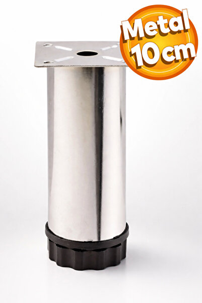 Badem10 Akça Ayarlanabilir 10 Cm Krom Dolap Mobilya Kanepe Koltuk Baza Destek...