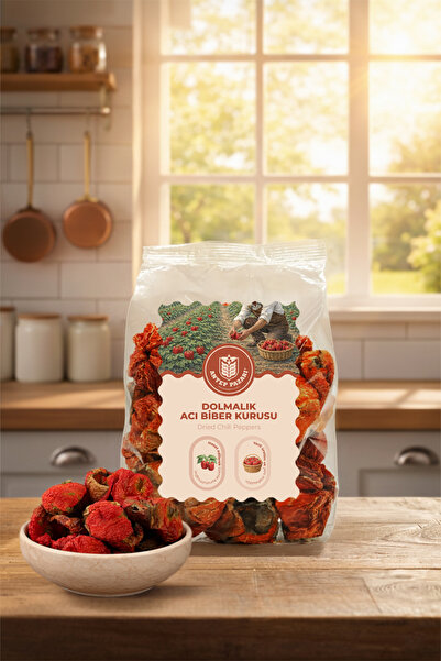 Antep Pazarı Dolmalık Acı Biber Kurusu 1 Paket (23-25 Adet)