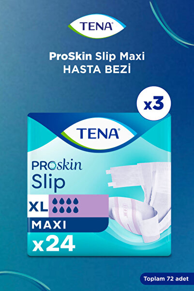 TENA ProSkin Slip Maxi Yetişkin Hasta Bezi 8 Damla XL - 24'lü 3 Paket (72 Adet)