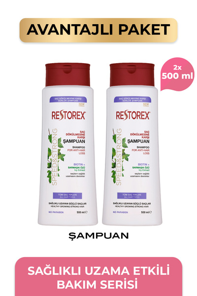 Restorex Speed Strong Saç Dökülmesine Karşı Şampuan 2 x 500 Ml