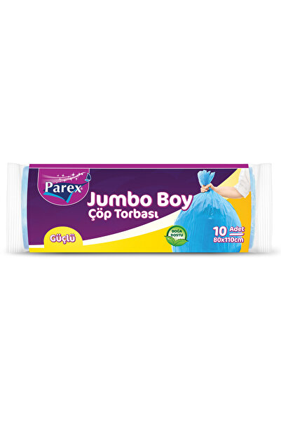 Parex Güçlü Çöp Torbası Jumbo Boy 10'lu 80 x 110 cm