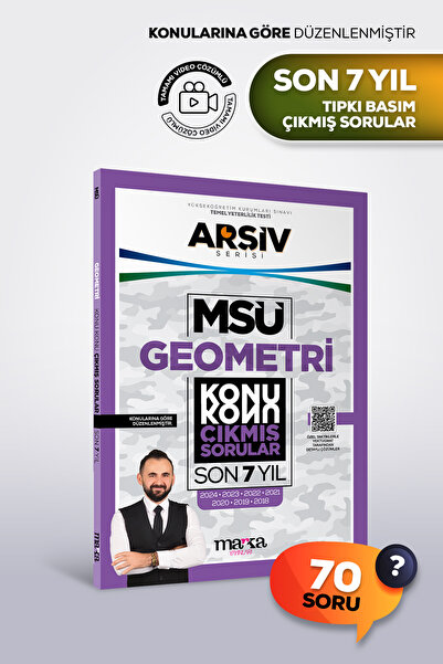 Marka Yayınları MSÜ Geometri Son 7 YIL Konu Konu Çıkmış Sorular | Video Çözüm...