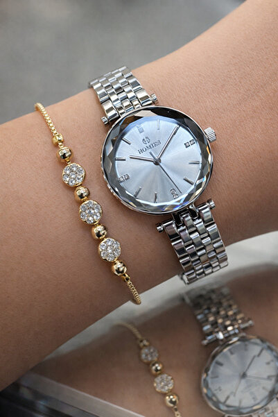 Homies Kadın Kol Saati Gümüş Renk Orjinal Garantili Hediyelik Kutusu ve Bilek...