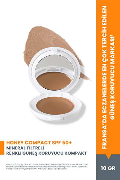 Avene Honey Compact Mineral Filtreli Koyu Renkli SPF 50+ Cilt Tonu Eşitleyici...