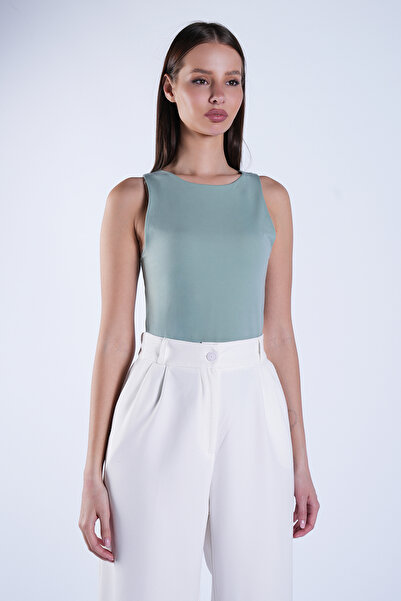 Trend Alaçatı Stili Дамска блуза от тънък плат в светлозелено ALC-X13447