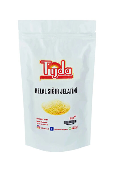TİJDA Helal Sığır Jelatini Kolajen Kaynağı (SAF) 100gr (220 BLOOM) Toz Jelati...