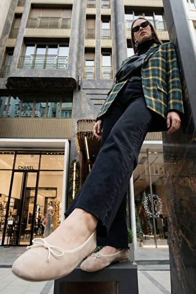 SOHO Beige Wildleder Damen-Ballerinas 21268