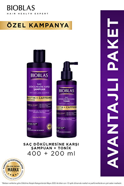 Bioblas Biotin & Kafein Saç Dökülmesine Karşı Tonik + Şampuan
