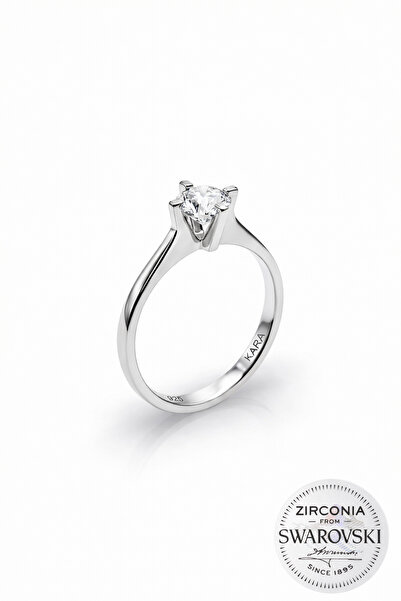 Söğütlü Silver 925 Ayar Gümüş Yüzük Birinci Kalite Zirkon Taşlı Pırlanta Mont...