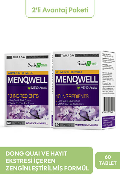 Suda Vitamin Menowell - Menopoz Döneminde Kadın Sağlığı İçin Destek 60 Tablet...