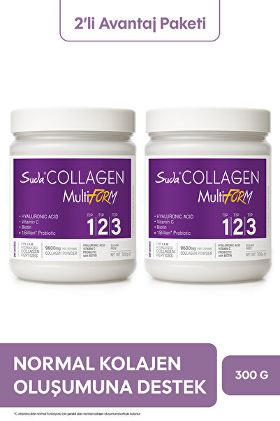 Suda Collagen Multiform Tip I, II, III Patentli Kolajen+Probiyotik,Hyaluronik...