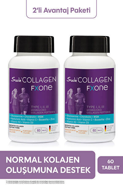 Suda Collagen Fxone Collagen 60 Tablet 2'lü Paket ( Kolajen -MSM - Glukozamin...