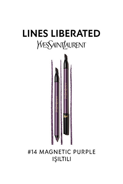 Yves Saint Laurent Lines Liberated Suya Dayanıklı Göz Kalemi 14 - Magnetic Pu...