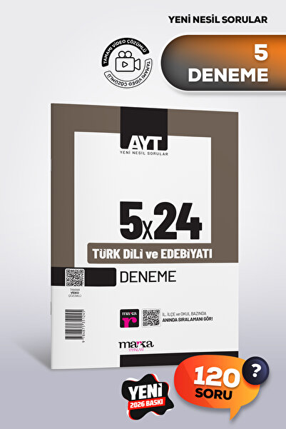 Marka Yayınları AYT 2026 Türk Dili Ve Edebiyatı 5 Deneme | Tamamı Video Çözümlü