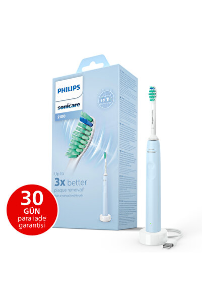 Philips Sonicare 2100 Şarjlı Diş Fırçası, 3 Kat Plak Temizliği, 14 Gün Şarj, ...