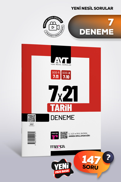 Marka Yayınları AYT 2026 Tarih 7 Deneme | Yeni Nesil | Tamamı Video Çözümlü