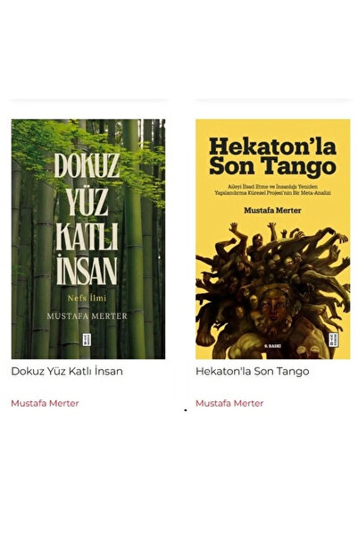 Ketebe Dokuz Yüz Katlı İnsan - Son Tango / Mustafa Merter 2 Kitap Set