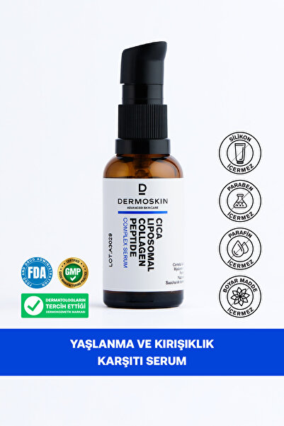 Dermoskin CİCA Liposomal Kolajen Peptit Kompleks Serum | Yaşlanma ve Kırışıkl...