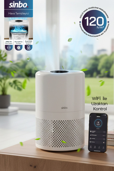 Sinbo SAP-5508 Akıllı H13 Hepa Filtreli Wifi Özellikli Hava Temizleyici