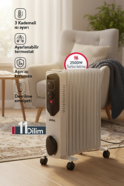 Sinbo Sfh-6938 11 Dilim Yağlı Radyatör 2500 W