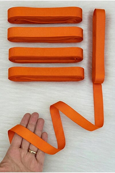 ZEYMERADE Orange Grosgrain Ribbon 2 cm 10 Mt, Bohça Dowry Wedding Party Promi...