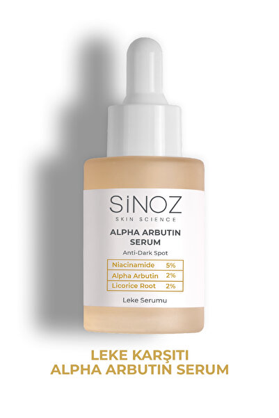 SİNOZ Koyu Leke Karşıtı Arbutin Yüz Bakım Serumu (Niacinamide 5% + Alpha Arbu...