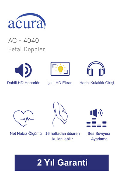 Acura Fetal Doppler Nabız Dinleme Cihazı