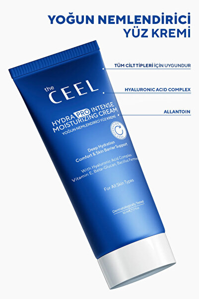 The Ceel Su Bazlı Yoğun Nemlendirici & Bariyer Destekleyici Krem | Hyaluronik Asit Kompleksi, Allantoin 50 ml