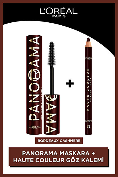 L'Oreal Paris Panorama Bordeaux Cashmere Maskara + Haute Couleur Göz Kalemi