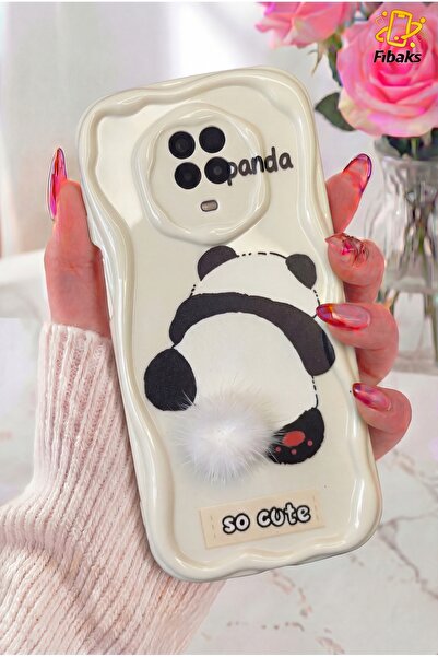 Fibaks Redmi Note 9 Pro/9S Kılıf Tasarımlı Desenli Kamera Korumalı Panda Beya...