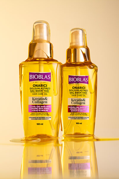 Bioblas Keratin Kolajen Onarıcı Dolgunlaştırıcı Saç Bakım Yağı 100 ml