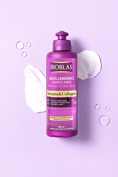 Bioblas Şekillendirici Saç Bakım Kremi Belirgin Bukleler Dalgalı ve Kıvırcık Saçlar 250 ml