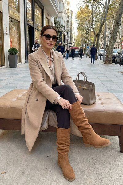 SOHO Taba Süet Kadın Çizme 19787