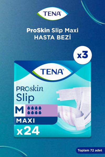 TENA ProSkin Slip Maxi Yetişkin Hasta Bezi 8 Damla M - 24'lü 3 Paket (72 Adet)