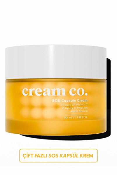 Cream Co. Leke Karşıtı Cilt Tonu Eşitleyici C Vitamini Nemlendirici Kapsül Yü...