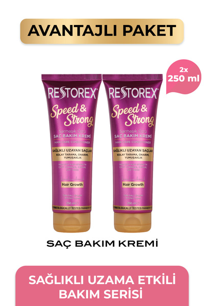 Restorex Speed Strong Saç Bakım Kremi 2 x 250 Ml