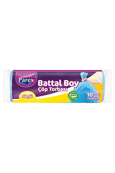 Parex Güçlü Çöp Torbası Battal Boy 10'lu 72 x 95 cm
