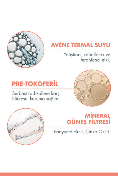 Avene Mineral Fluid SPF 50+ Hassas Ciltler için Ultra Hafif Renkli Güneş Kremi 40 ml