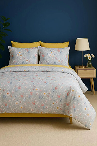 MyStory Home Single Duvet Cover Set sa elastičnim list Daisi
