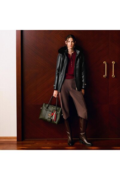 Desa Kadın Siyah Kapüşonlu Deri Mont