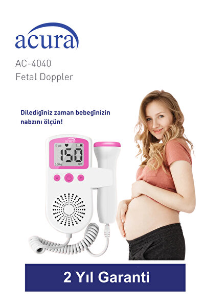 Acura Fetal Doppler Pembe Bebek Nabız Duyma Cihazı