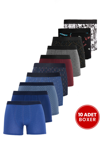 Tudors Men's 10-Piece Lycra Cotton Stretch Fabric Premium Series Boxer