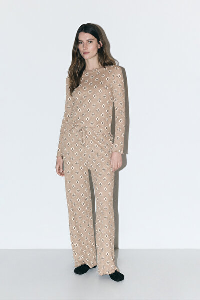 LEFTIES Pijama lungă imprimată de damă