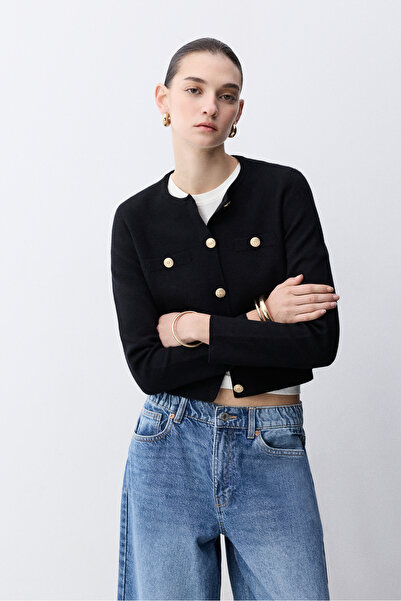 LEFTIES Jachetă tricotată de damă cu buzunare